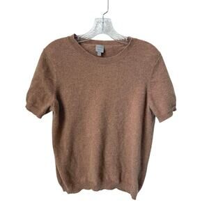 Anthropologie Nouveaux 100% Cashmere Brown Sweater Top Size Large